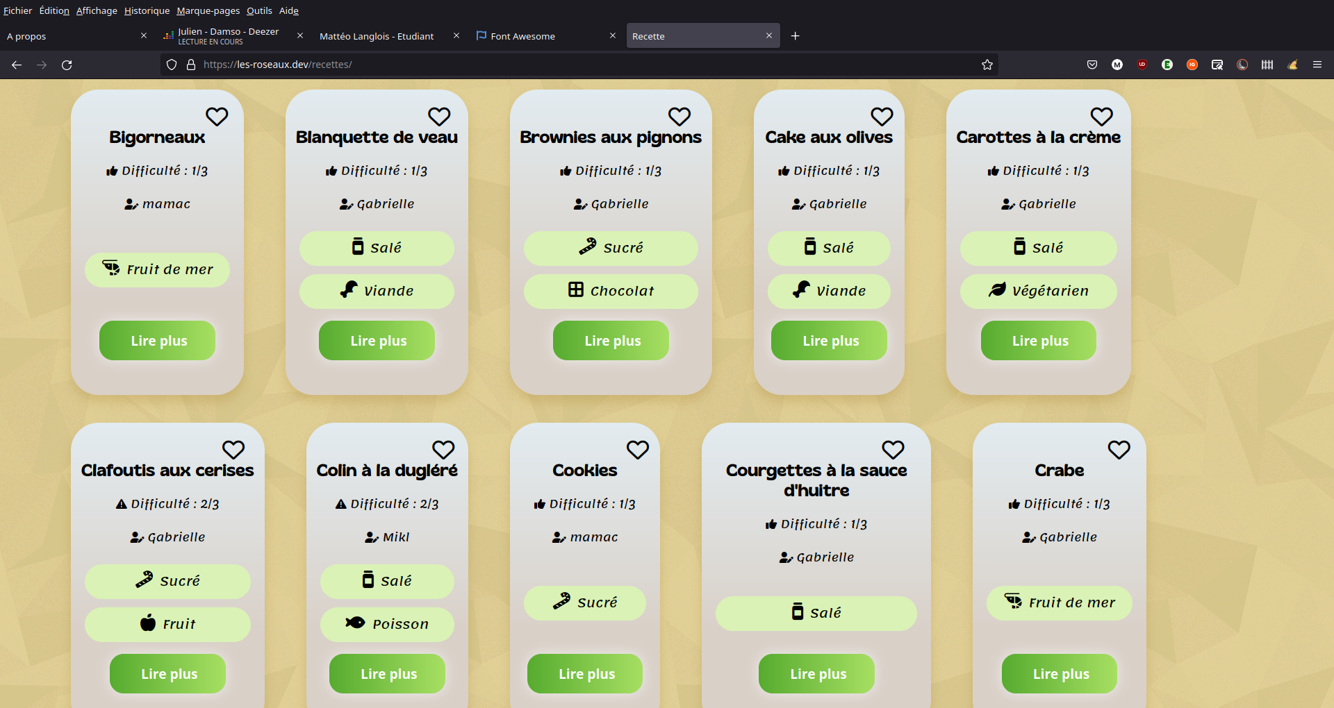 Image du projet Recettes