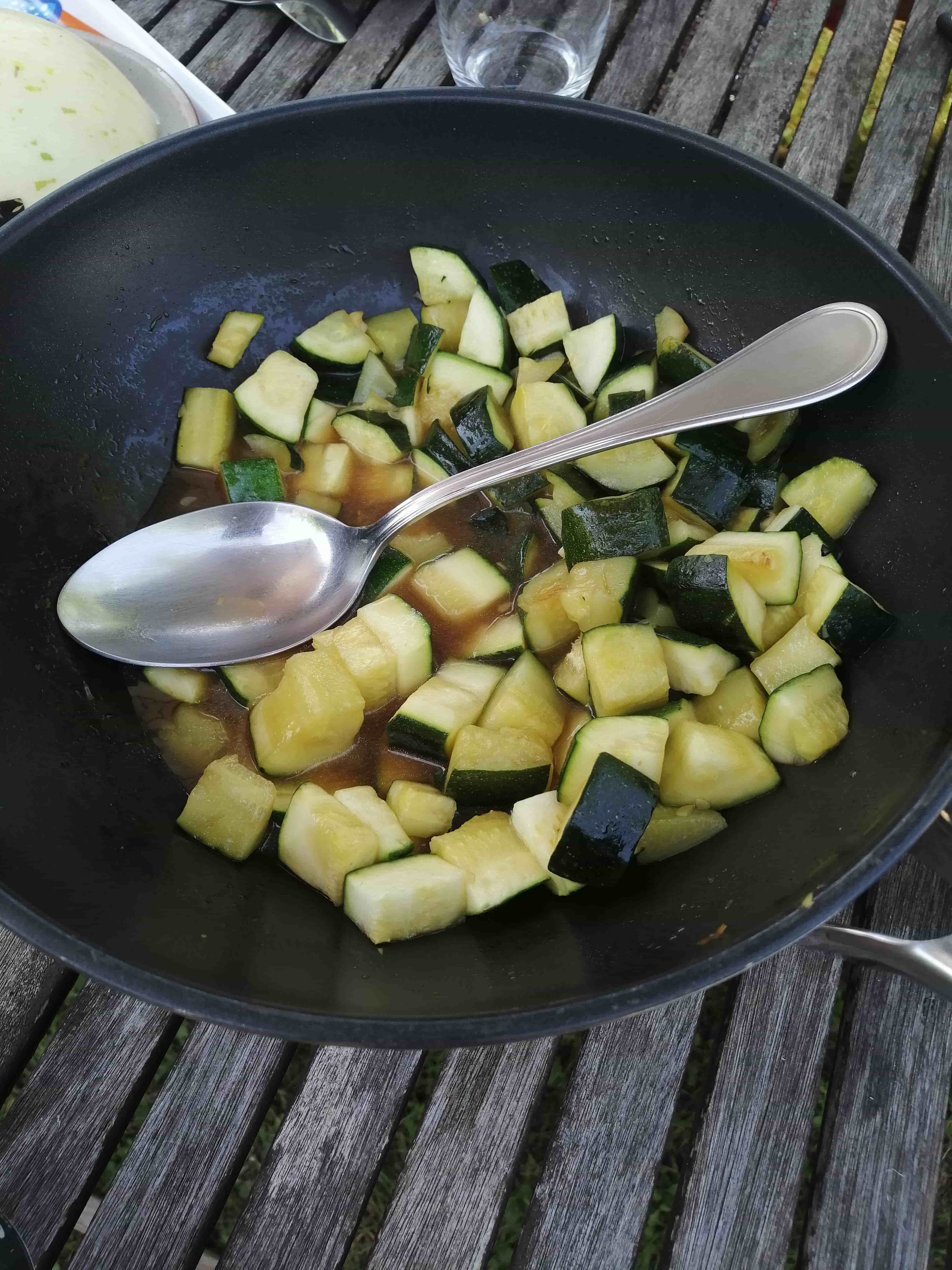 Courgettes à la sauce d'huitre